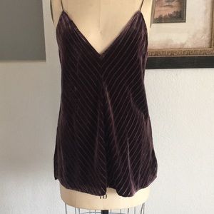 Anthropologies Cami Inc. brown velvet camisole.